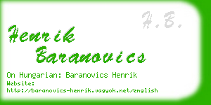 henrik baranovics business card